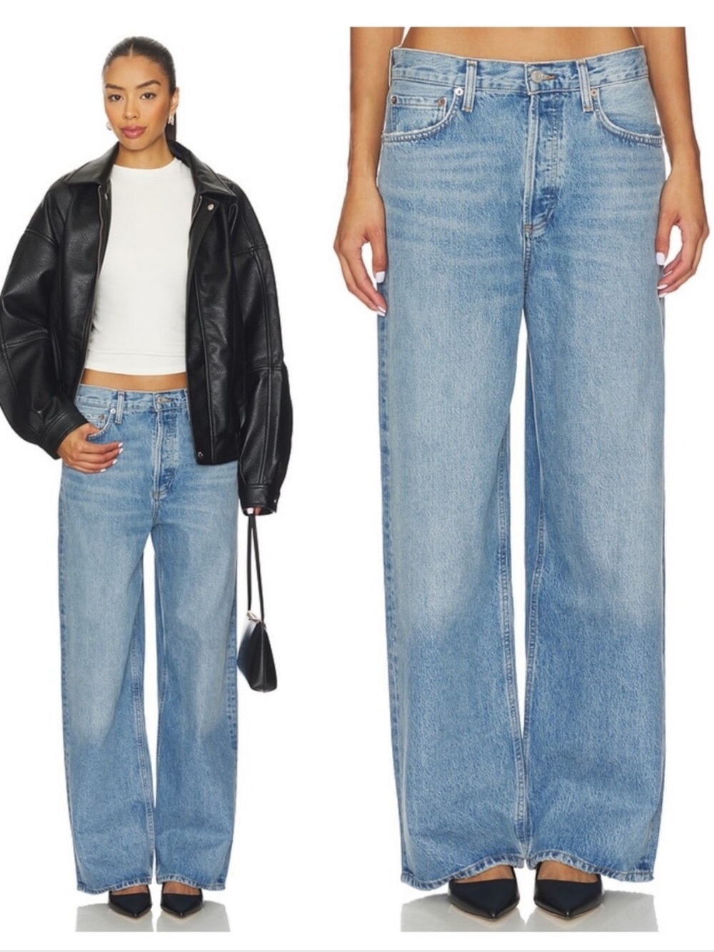 NWT Agolde Jeans Low Slung Baggy in Libertine Blue